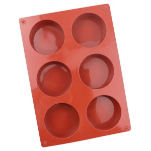 6 Small Cylinder Silicone Cake Mold