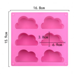 6 Cavity Cloud Silicone Cake Mold Jelly Mould DIY Mousse Cake Mold