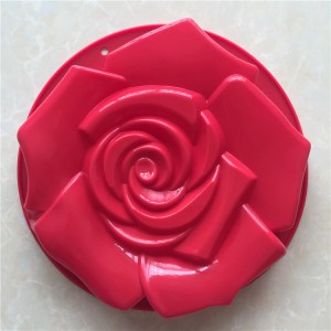 Жалгыз чоң роза силикон торт калыбы жогорку температурадагы бышыруу табагы