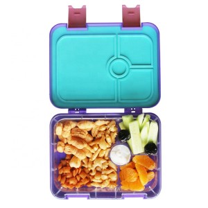 Lunch Box Bento in plastica resistente à 4 compartimenti per i zitelli