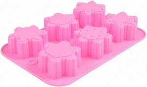 6 Bisan Snowflake Silicone Cake Mould Handmade Soap Mould