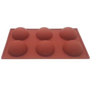 6 Holes Half Sphere Cake Silicone Molds For Chocolate
