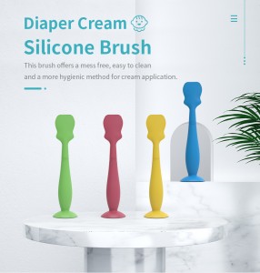 Baby Diaper Cream Applicator Spatula Baby Butt Paste Spatula Brush ပျော့ပြောင်းပျော့ပြောင်းနိုင်သော Silicone Diaper Brush