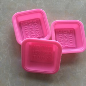 Enkel håndlaget såpeform Liten firkantet såpeform av silikon