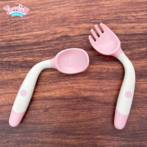 Silicone Toddle Baby Spoon ndi Fork