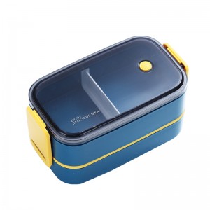 बेंटो बॉक्स फूड कंटेनर लंच बॉक्स ज्यामध्ये चमचा आणि काटा आहे