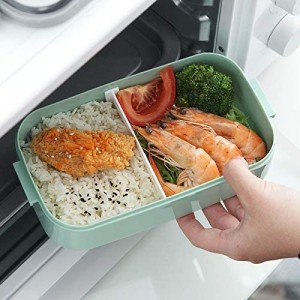 Bento Box Food Container Lunch Box კოვზით და ჩანგლით
