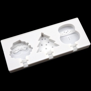 Cartoon Popsicle Mold Silicone Ice Cream Mold 3 Even Series Christmas With Cover