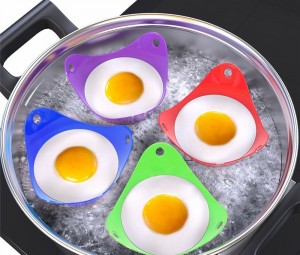Tixola de cocción de ovos Caldeira de ovos de silicona Egg Poacher