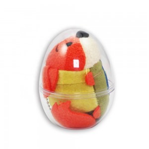 Recipiente en forma de ovo de decoración de Pascua transparente