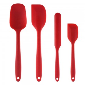 Impression d'un ensemble de cuillères à spatule en silicone durable de qualité alimentaire personnalisé
