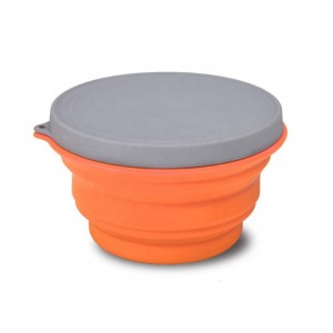 Nako-collapsible na Silicone Bowl Food Storage Container na may mga takip