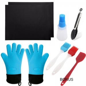 I-Grill Tool – I-Grill Mat, i-Food Tong, i-Meat Claw, i-Oil Brush, i-Silicone Glove