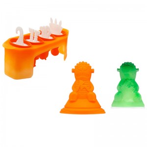 Yongli Silicone Popsicle Molds Cartoon Shape Baby Popsicle Molds BPA Free, ផ្សិត Popsicle អាចប្រើឡើងវិញបាន