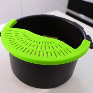 Yongli Clip-on zeef Siliconen pastazeef Clip-on voedselzeef voor alle potten en pannen