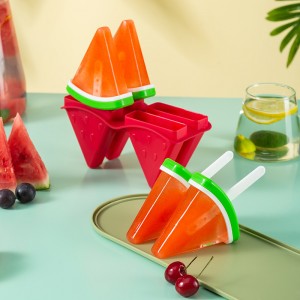 Molltairean pop deigh silicone Yongli Watermelon BPA Mould Popsicle an-asgaidh Reusable Reusable Easy Pop Ice Pop Make