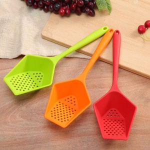 Yongli Scoop Colander Kitchen Strainer Scoop Food Drain Shovel Nylon Slotted Skimmer with Handle for Kitchen Cooking Baking Drain