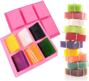 Stampo per barrette di cioccolato in silicone Yongli Stampi per cupcake 3D in gelatina a 6 cavità Tutti i colori Stampo per frutta ciambella