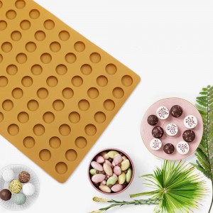 Yongli Mini Pyöreä kuminen karamelli silikonimuotti suklaatryffeleille, ganachelle, hyytelölle, karamelleille, pralineelle ja karamelleille