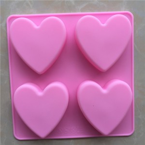 مجموعة قوالب سيليكون على شكل قلب من Yongli مكونة من قطعتين من أجل حلوى لينة من الراتينج والشوكولاتة والجليو والجليد والثلج والحيوانات الأليفة.