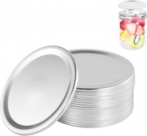 Tapas para conservas Mason de boca regular de aluminio para frascos