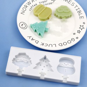 Kallëp vizatimor për akullore me ngjyrë silikoni Kallëp për akullore 3 Seri edhe Krishtlindjesh me kopertinë