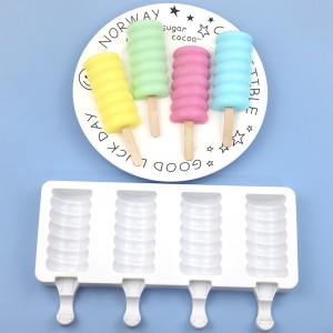 4 grandi stampi per gelato a spirale stampi per vassoi di ghiaccio domestici bastoncini di furmagliu fatti in casa