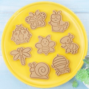 Cute insect cookie mold cartoon animal bee 3d cookie stamper baking tool