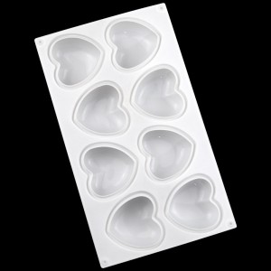 8 Heart Shape Silicone Mousse Cake Mold DIY Aromatherapy Plaster Mold