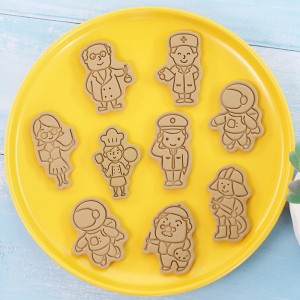 Tegneserie profesjonell karakter cookie form ideell kokk vitenskapsmann lærer cookie cutter fondant bakeverktøy