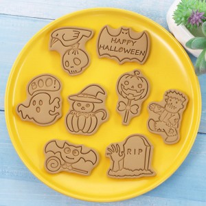 Mjet për prerjen e biskotave të biskotave me vizatime vizatimore për Halloween 3D