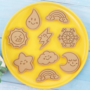 Formă pentru prăjituri cu desene animate în nori natură vreme luna stea fondant pentru prăjitură forme de copt tăietor din plastic pentru prăjituri