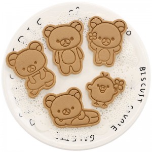 Cartoon bear creative biscuit mold home baking tool 3d three-dimensional pressing cookie frosting mold cutting mold