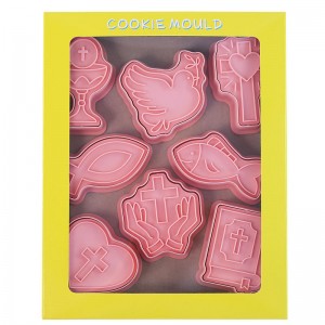 Nadver Tegneserie Cookie Mold Cross Peace Chalice Cookie Die Bageværktøj