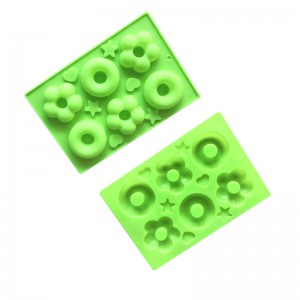 6 grupos de 2 moldes de silicona para tartas de rosquillas con forma de flor