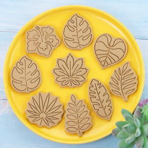 Stampo per biscotti con foglie tropicali estate monstera edera biscotto stampo per taglio stampo per torta fondente strumento per pressa