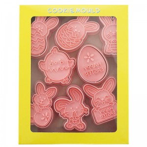 Stampo per biscotti di Pasqua Coniglietto di cartone animato Uovo di Pasqua Biscotto Stamper Strumento di cottura fondente