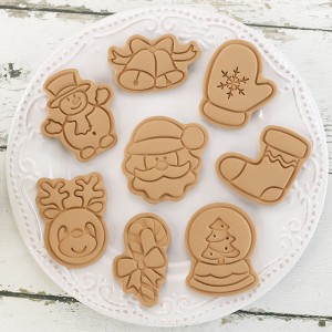 Stampo per biscotti di Natale cartone animato 3D biscotto fai da te strumento di cottura