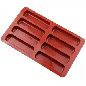 8 Rongga Driji Silicone Cookie Molds Jelly Pudding Molds