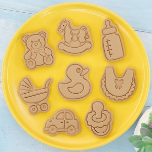 Moule à biscuits de dessin animé pour bébé Moule à biscuits en plastique pour la cuisson à la maison de bébé