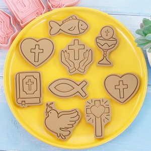 Communion Cartoon Cookie Mould Cross Peace Chalice Cookie Die Baking Tool