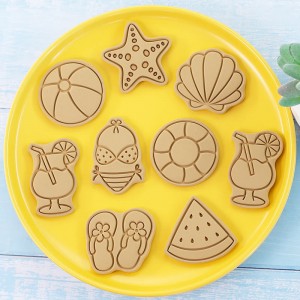Mould Cookie Beach Summer Shell Starfish Shell Watermelon Hawaiian Cookie Cutting Mould Fondant Cake Caking Tool