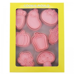 Cartone animato vegetale biscotto stampo carota 3d stampa biscotto in plastica glassa taglio stampo fondente strumento di cottura