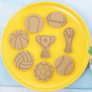 Football World Cup Cookie Mold Cartoon Rugby Sports Cookie Die Baking Press Tool