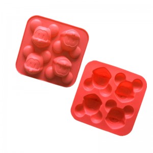 4 hålrum silikon musform kakform handgjord tvål DIY form