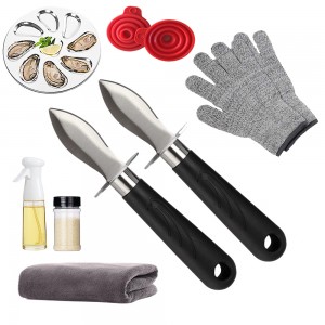 Haute Performance niveau 5 Protection gants résistants aux coupures de qualité alimentaire entonnoir plat garde couteau à huîtres ensemble d'écaillage