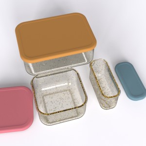 Plastic Container Silicone Lid Bento Boxs
