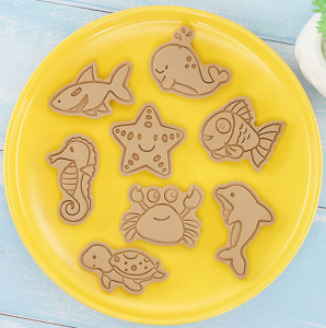海の動物漫画クッキー型家庭用 3d フォンダン クッキー ベーキング ツール