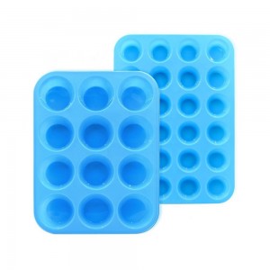 Muffin Pan Set 12 Cups & 24 Cups Cupcake Pan Silicone Cake Mould