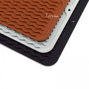 Yongli cinza antiderrapante resistente ao calor suporte de panela quente livre de bpa tapete de secagem de silicone seguro para lava-louças